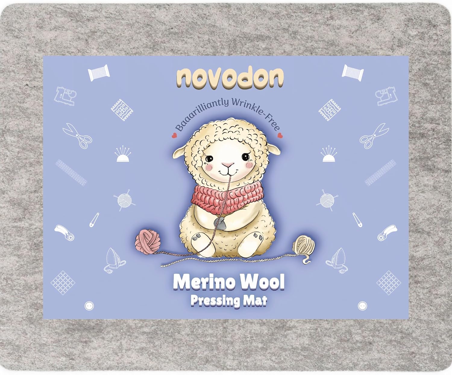 Novodon Merino Wool Pressing Mat for Quilting 17" x 13.5"